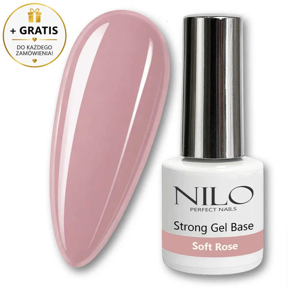 Baza hybrydowa Strong Base Soft Rose 10ml NILO Perfect Nails